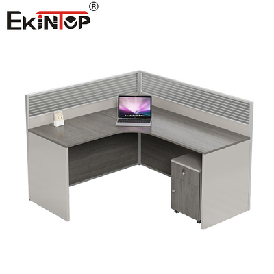 Estação de trabalho de escritório modular estilo comercial personalizável com material de madeira