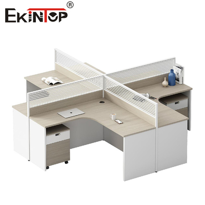 Design de mobiliário de escritório moderno Divisões de madeira Escritório Cubicle Mesa Estação de trabalho