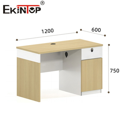 Walnut Escritório Mesa Empregado Mesa Com Caixas Estilo Moderno