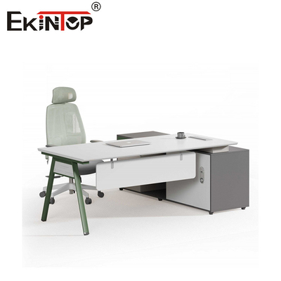 Escritório executivo personalizável de estilo industrial com armário de armazenamento