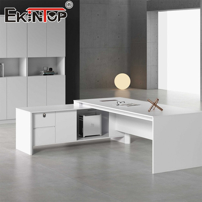 Mesa de madeira personalizável Escritório Mobiliário de mesa Fábrica Estilo moderno