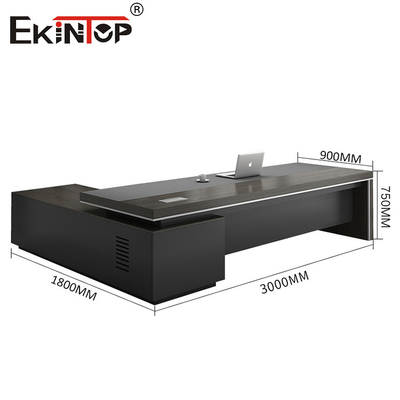Gestor de estilo clássico personalizável Mesa de escritório Mesa grande com gavetas