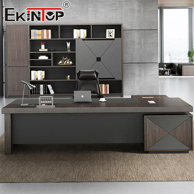 Mesa de escritório em forma de L de alta qualidade Mesa do CEO Estilo de negócios Mesa única