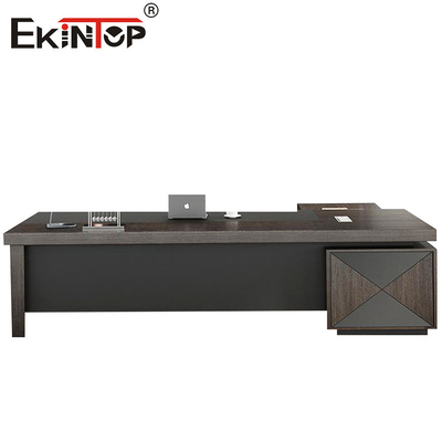 Mesa de escritório em forma de L de alta qualidade Mesa do CEO Estilo de negócios Mesa única