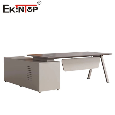 Estilos industriais Quadro de metal Escritório Gestor Mesa Mesa Mesa Mesa Acacia Mesa de madeira