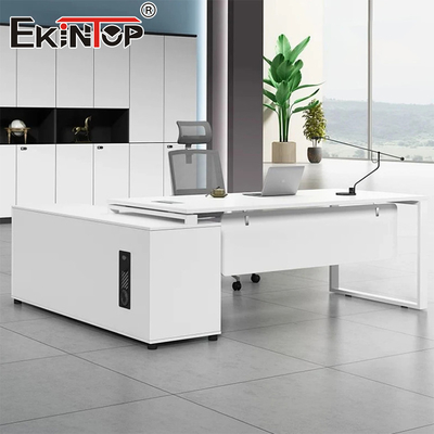Mesa de escritório de estilo comercial branca de madeira Mesa de reuniões Mesa moderna