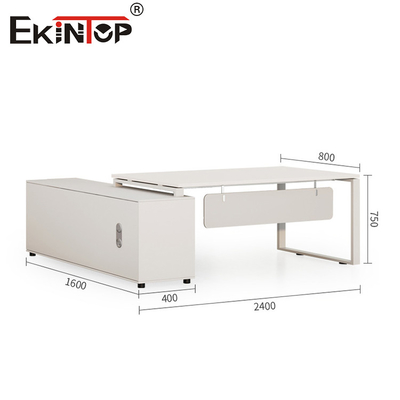Mesa de escritório branca personalizada com design especial estilo minimalista