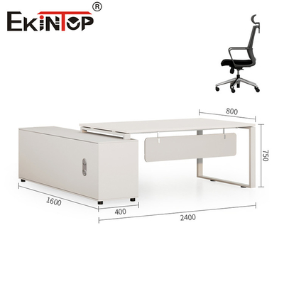 Mesa de escritório branca personalizada com design especial estilo minimalista