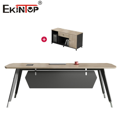 Mesa de escritório em forma de L executiva com gavetas
