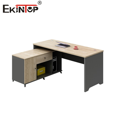Mesa de escritório para empregados Mobiliário de escritório modular de madeira natural