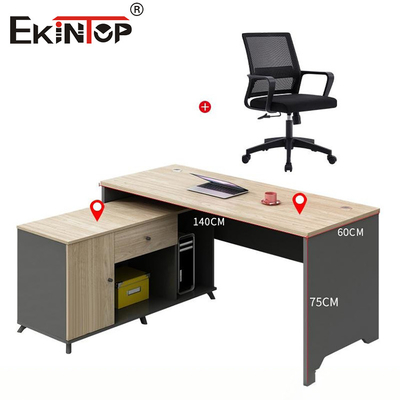 Mesa de escritório para empregados Mobiliário de escritório modular de madeira natural