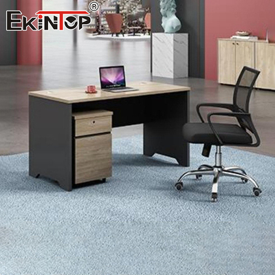 Mesa de escritório com armário lateral Material de madeira Móveis de secretária modular