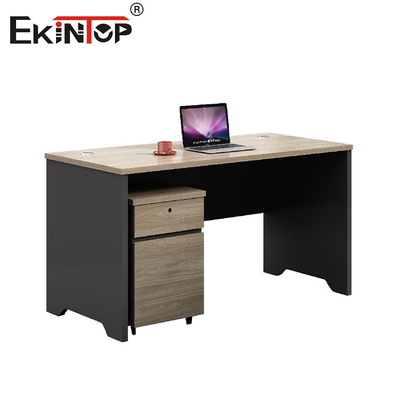Mesa de escritório com armário lateral Material de madeira Móveis de secretária modular