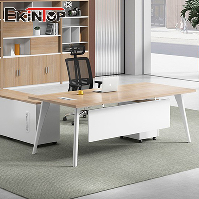 Mesa de escritório personalizada de madeira em forma de L Mesa de escritório moderna Mobiliário de escritório modular