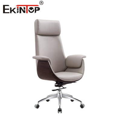 Modern Style Manager Cadeira de escritório de couro com rodas Cadeira de elaboração ergonômica