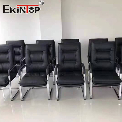 Cadeira de escritório de couro PU de estrutura de metal executiva ergonômica de alta espinha Cadeiras de escritório de qualidade