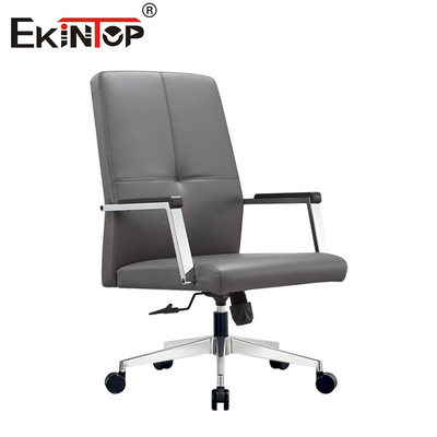 Cadeira de couro PU Cadeira executiva de escritório de novo design com perna de metal Cadeiras de escritório de qualidade