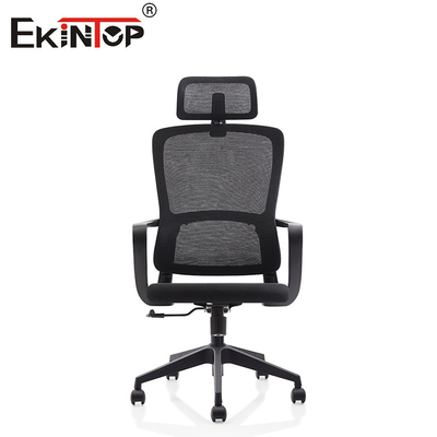 Mobiliário Ergonômico Mesa de recepção moderna Cadeira de escritório de tecido giratório com controle de bloqueio de inclinação