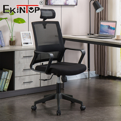 Trabalho de escritório ergonômico Apoio de cabeça ajustável Cadeira de escritório resistente