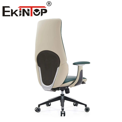 Cadeira de computador de fábrica Móveis de escritório traseiro alto PU Leather Manager Cadeira de escritório resistente