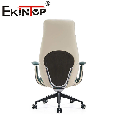 Cadeira de computador de fábrica Móveis de escritório traseiro alto PU Leather Manager Cadeira de escritório resistente