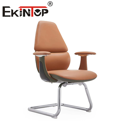 Modern Executive Leather Arm Ergonomic Brown PU Leather Office Chair Cadeiras de clube de couro