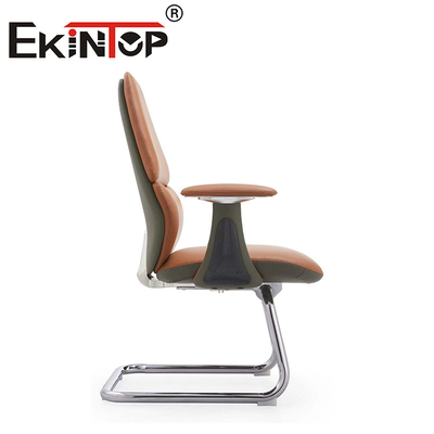 Modern Executive Leather Arm Ergonomic Brown PU Leather Office Chair Cadeiras de clube de couro