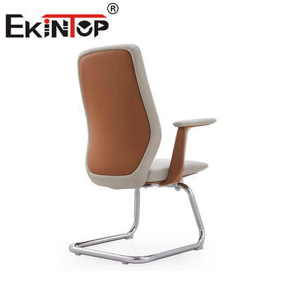 Mobiliário de escritório personalizado Cadeira de computador de escritório ergonômica PU braço de apoio Cadeiras de clube de couro