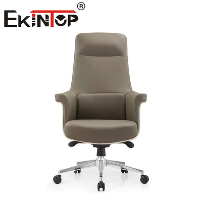 Cadeira executiva e comercial ergonômica multifunção Cadeira de couro vegana