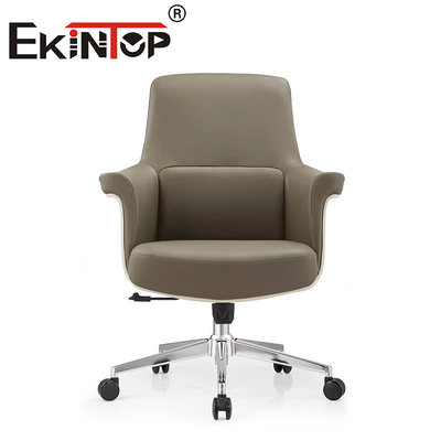 Cadeira executiva de couro em PU com computador e traseiro ergonômico