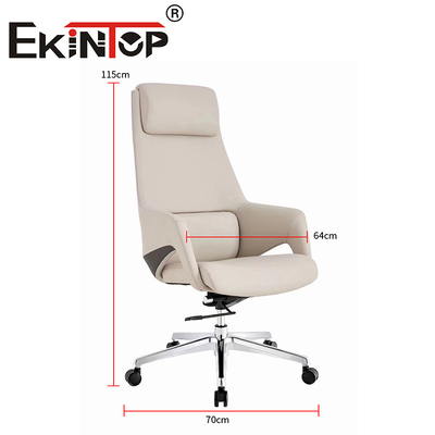 Cadeira executiva ergonômica de costas altas Cadeira de couro vegana moderna multifuncional
