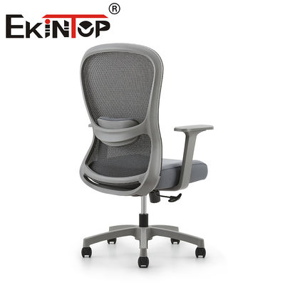 Cadeira de escritório ergonômica moderna de tecido giratório confortável por atacado, cadeira de trabalho em malha