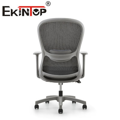 Cadeira de escritório ergonômica moderna de tecido giratório confortável por atacado, cadeira de trabalho em malha
