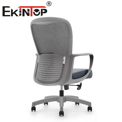 Cadeira Elevatória Moderna Cinza Malha Respirável Confortável Ergonômica Cadeira de Escritório Malha Cadeira de Tarefa