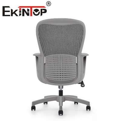 Cadeira Elevatória Moderna Cinza Malha Respirável Confortável Ergonômica Cadeira de Escritório Malha Cadeira de Tarefa