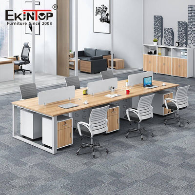 Estação de trabalho de escritório de metal personalizada de 6 lugares, estação de trabalho de cubículos para cargo