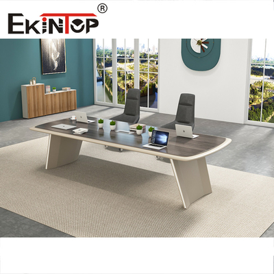 Mesa de conferência de escritório moderna de luxo retangular mesa de madeira para sala de reunião