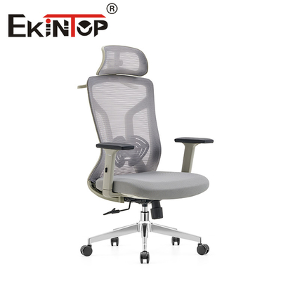 Cadeira traseira alta do gabinete executivo de Gray Ergonomic Adjustable Mesh Chair