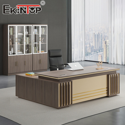 Mesa de madeira moderna em forma de L da mesa de gabinete executivo para o mobiliário de escritório