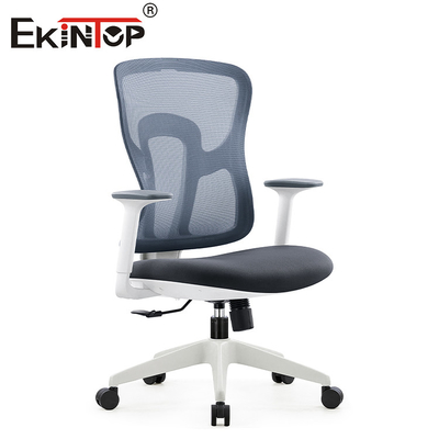 Gray Ergonomic Swivel Mesh Chair preto com a altura de Seat do braço ajustável