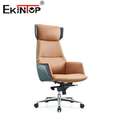 OEM 350mm Base de alumínio Leather Lounge Poltrona estilo moderno
