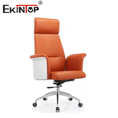 Assorção de som Cadeira de escritório de couro ergonômico com rolos