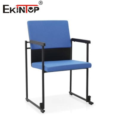 Cushion de esponja e encosto cadeira de treinamento azul para estudar leve
