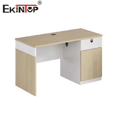 Walnut Escritório Mesa Empregado Mesa Com Caixas Estilo Moderno