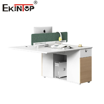 Mobiliário de escritório modular e conectável para duas pessoas estilo moderno