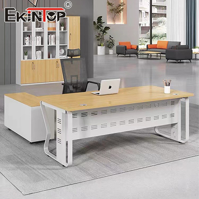 Escritório de madeira resistente gerente de mesa designer de mesa para escritório