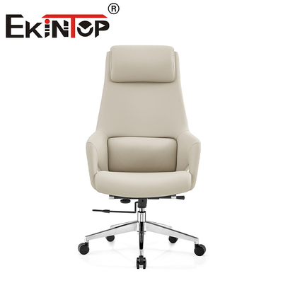 Cadeira executiva ergonômica de costas altas Cadeira de couro vegana moderna multifuncional