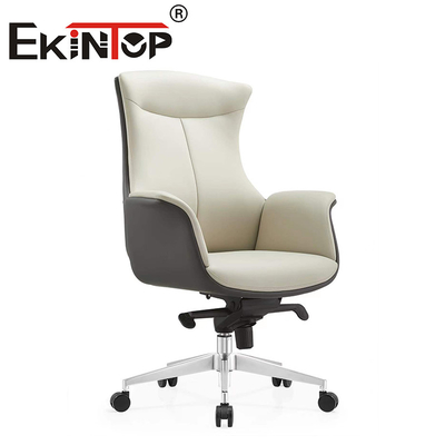 Cadeira de escritório recliner de couro executivo moderno ajustável cadeira de escritório de cowhide