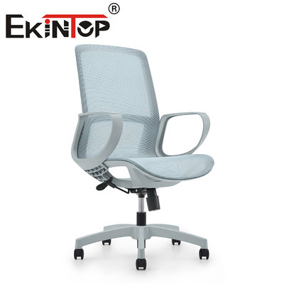 Cadeira de escritório executiva ergonômica giratória moderna e confortável com base de nylon e encosto em tela