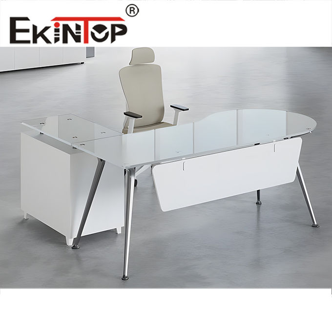 mesa de escritório superior de vidro
